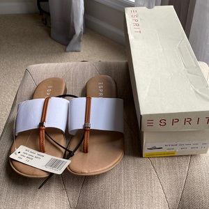 New Esprit White Sandals